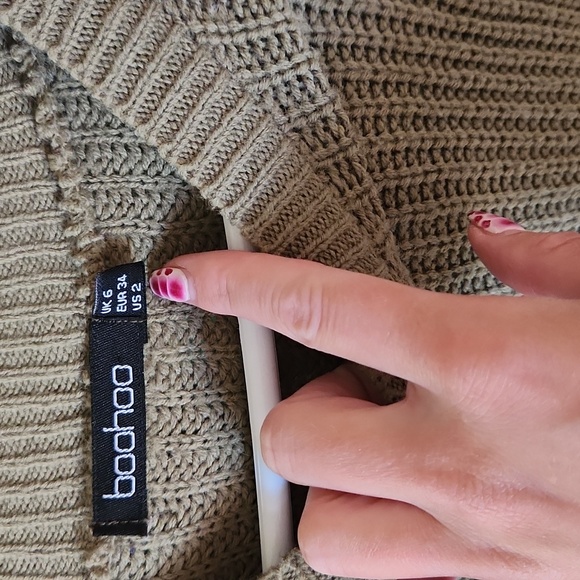 Olive green knit sweater - Picture 2 of 3